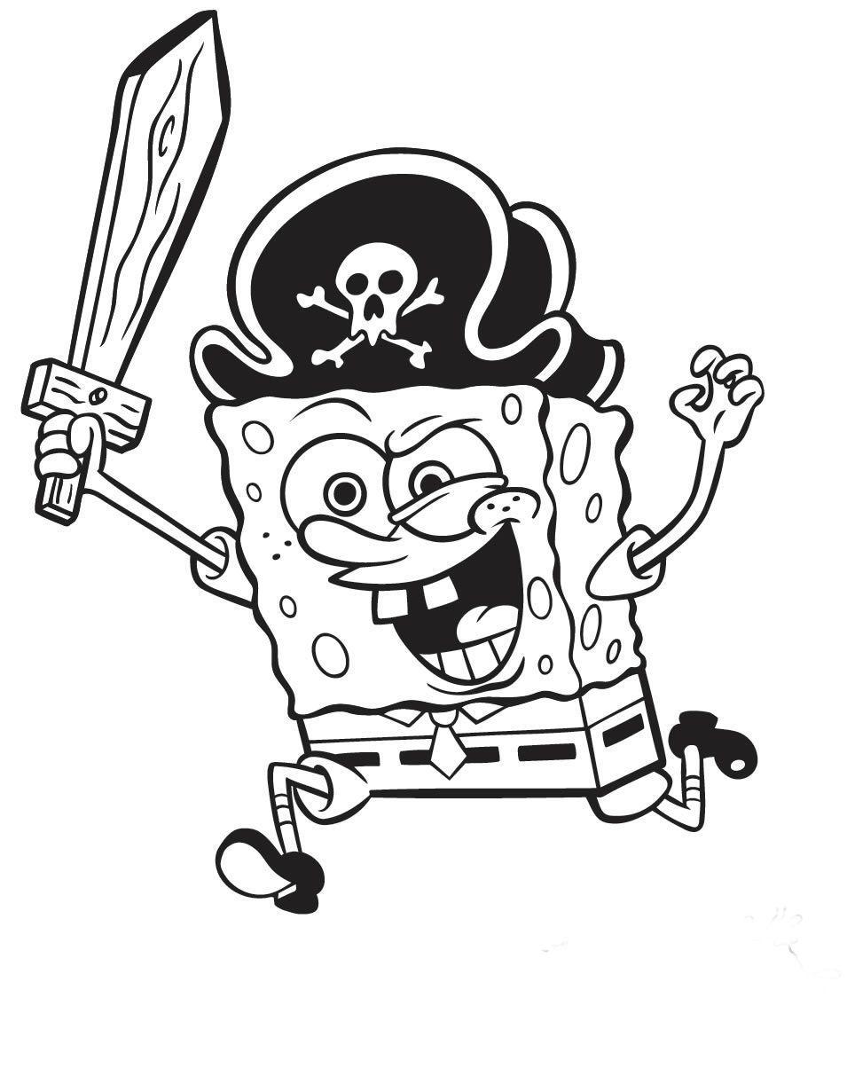 desenho para colorir e imprimir bob esponja