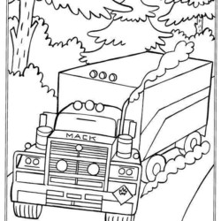 31 desenhos de caminhões para colorir