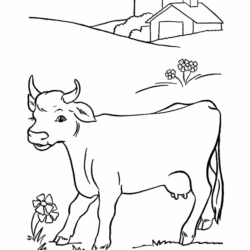 Desenhos para colorir de desenho de uma vaca maluca para colorir online  