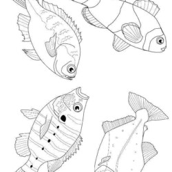 30 Desenhos de Peixe para Imprimir e Colorir - Online Cursos