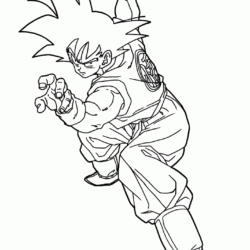 Desenhos para colorir de Son Goku - Desenhos para colorir
