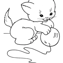 Querido gato Kawaii para colorir