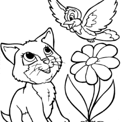 Desenhos de Gatinhos para Colorir - Coletânea de Imagens para Imprimir