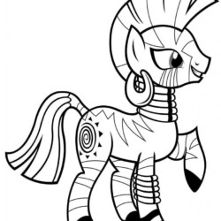Pony com laço para colorir - Imprimir Desenhos