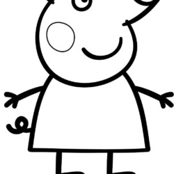 Imprimir para colorir e pintar o desenho Peppa Pig - 5136