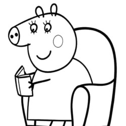 Imprimir para colorir e pintar o desenho Peppa Pig - 5145