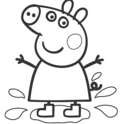 Desenho para colorir de Peppa Pig · Creative Fabrica
