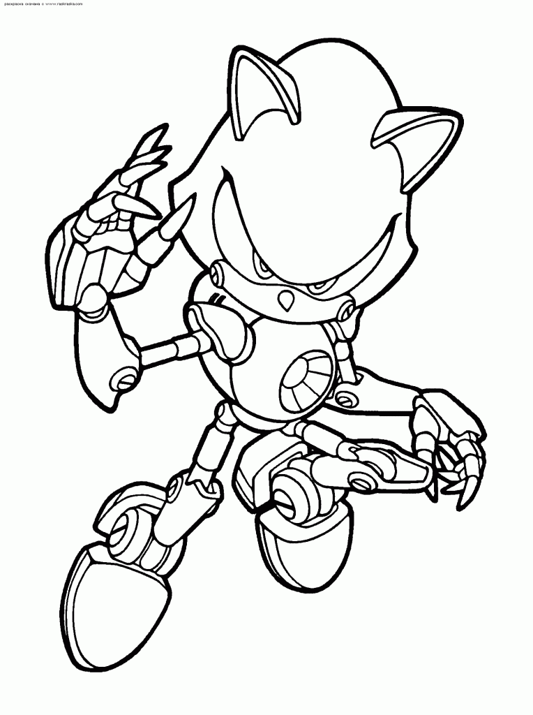 metal sonic para colorir