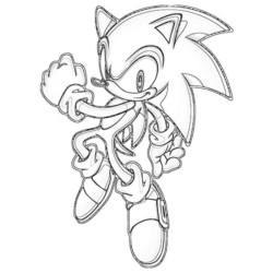 Imprimir para colorir e pintar o desenho Sonic - 2567