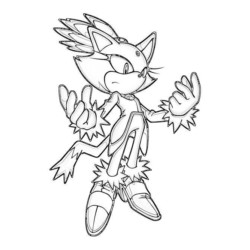 Imprimir para colorir e pintar o desenho Sonic - 2567
