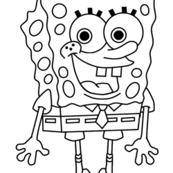Desenho livre do SpongeBob para imprimir e colorir - Bob Esponja