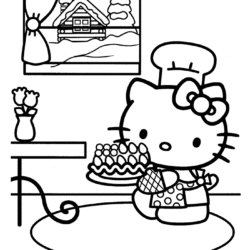 200 Desenhos da Hello Kitty para Colorir e Imprimir