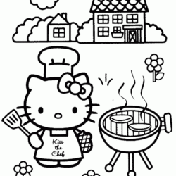 200 Desenhos da Hello Kitty para Colorir e Imprimir
