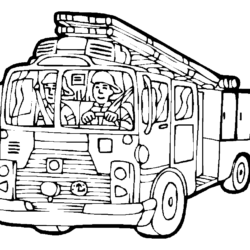 Desenho de Um caminhão de bombeiros para Colorir - Colorir.com