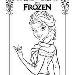Desenhos de Elsa Frozen para colorir