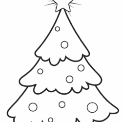 Desenho para colorir árvore de Natal : Árvore de Natal engraçada e  sorridente 11