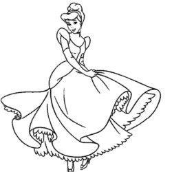 Desenho livre da princesa para imprimir e colorir - Princesas