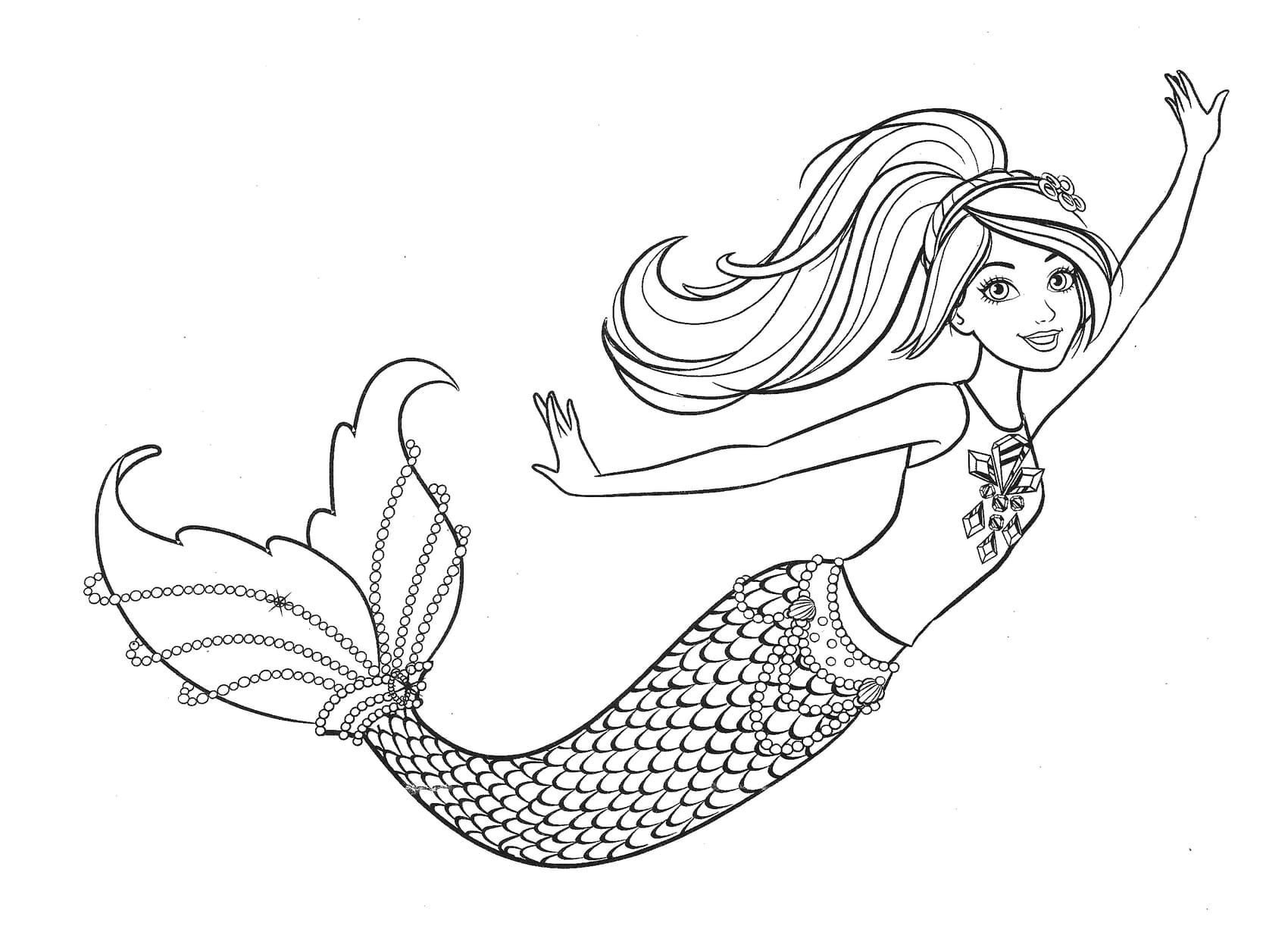 desenhos para colorir barbie sereia