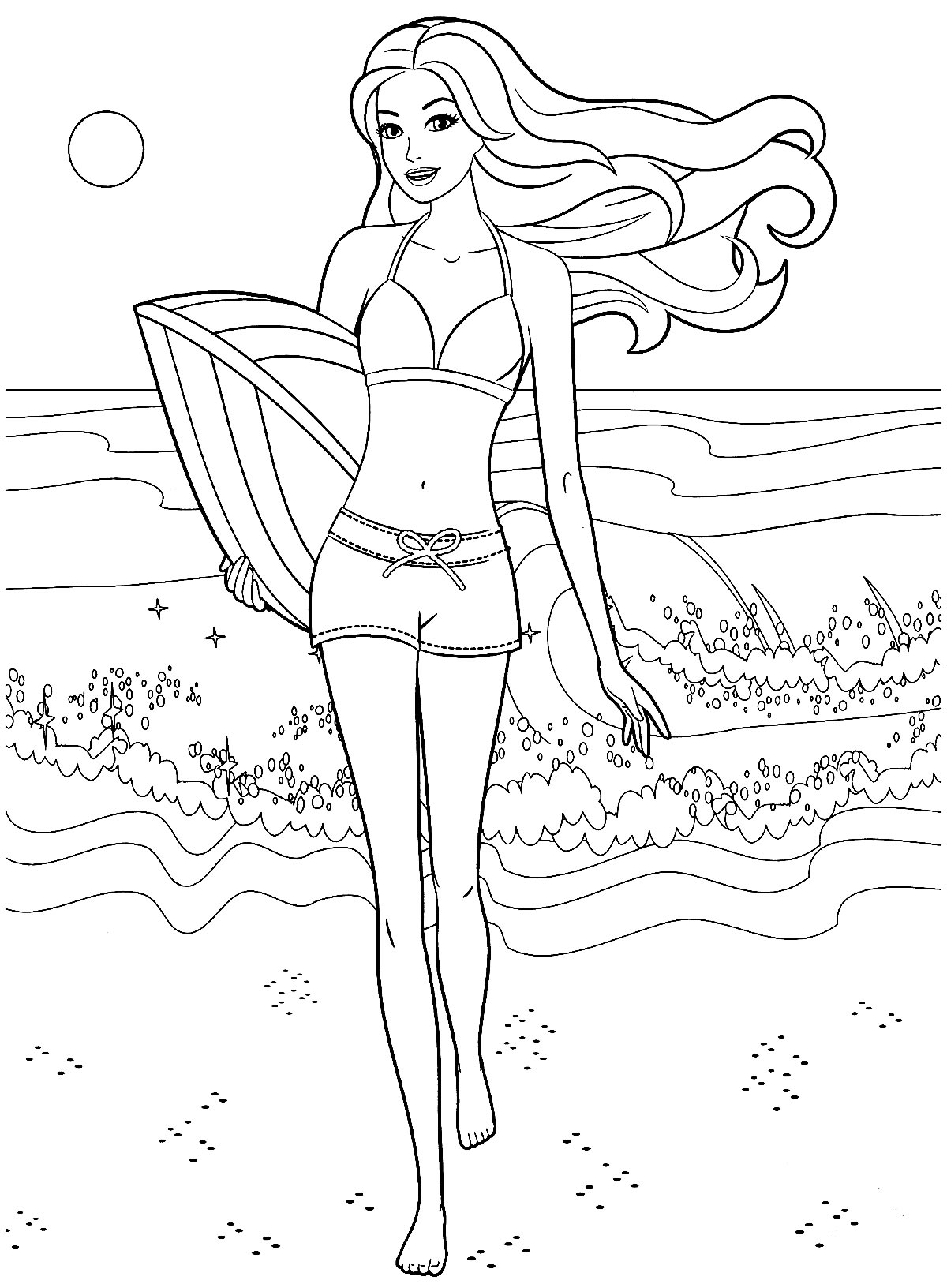 desenho para colorir e imprimir barbie