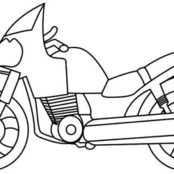Desenho de moto de estrada - Desenhos para Colorir
