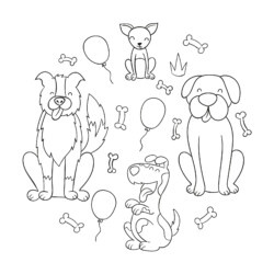 Desenhos de Cachorros para colorir