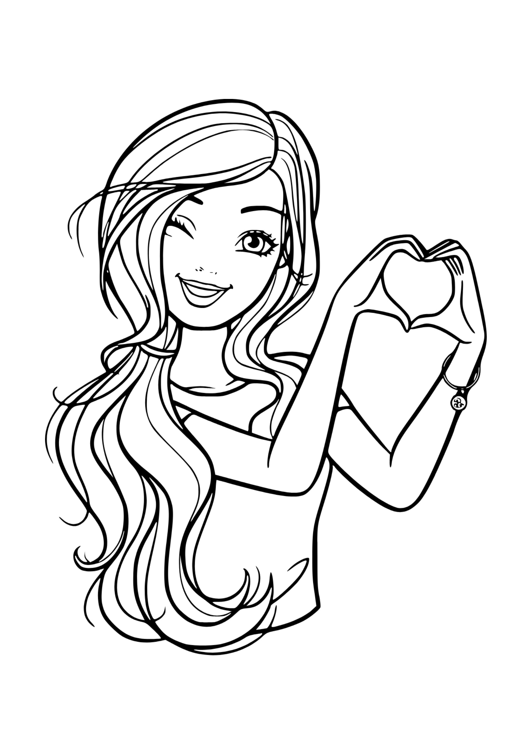 desenho para colorir da barbie