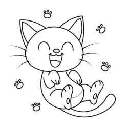Desenholândia: Desenhos de gatos para colorir pintar - Desenho de