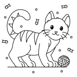 Desenhos para colorir de desenho da família gato para colorir  