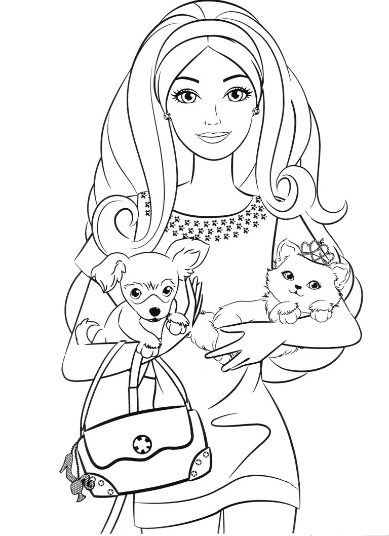 desenho barbie para colorir