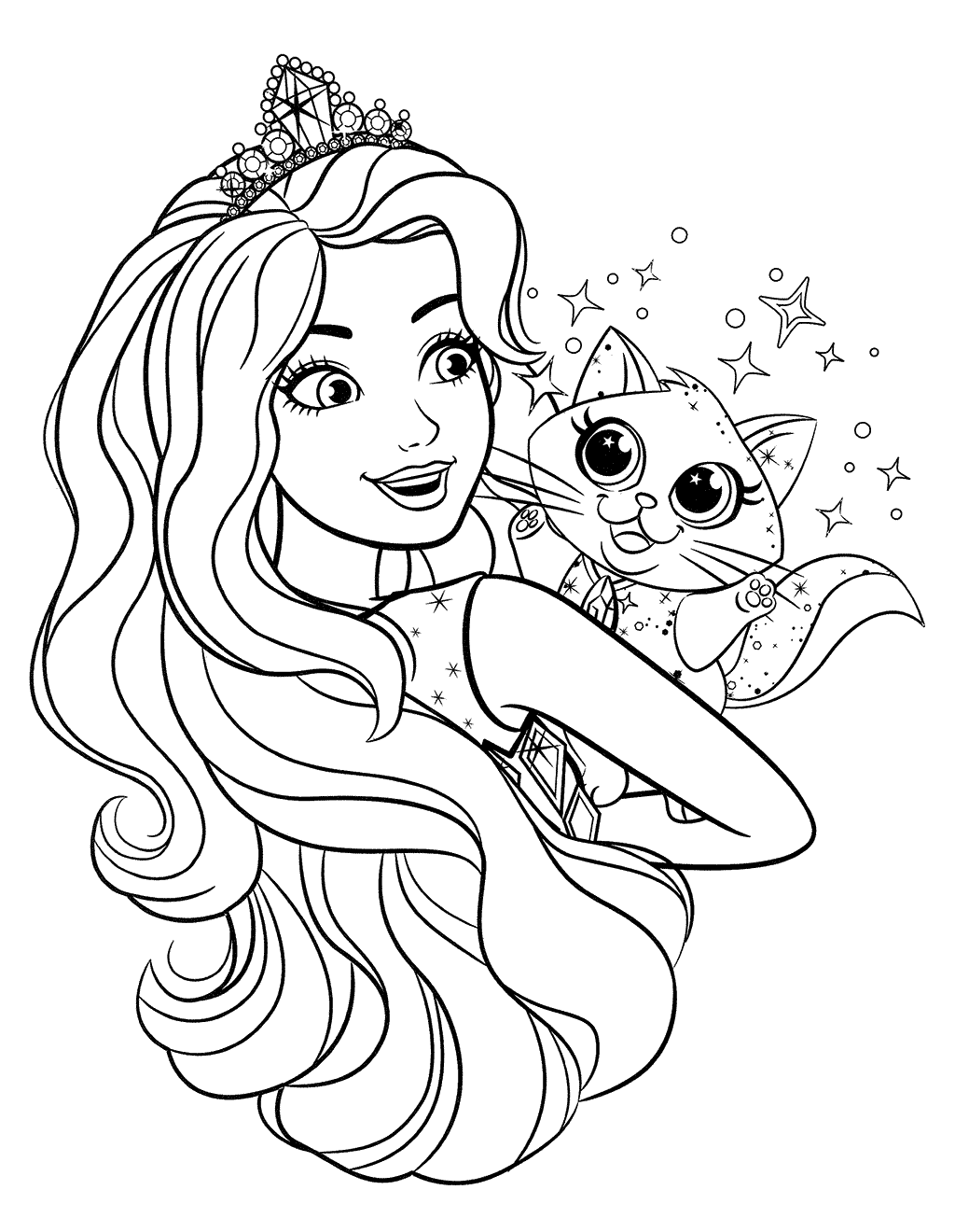 desenho para colorir barbie