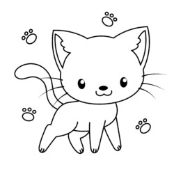 Desenhos de gatos para colorir e imprimir - Artesanato Passo a