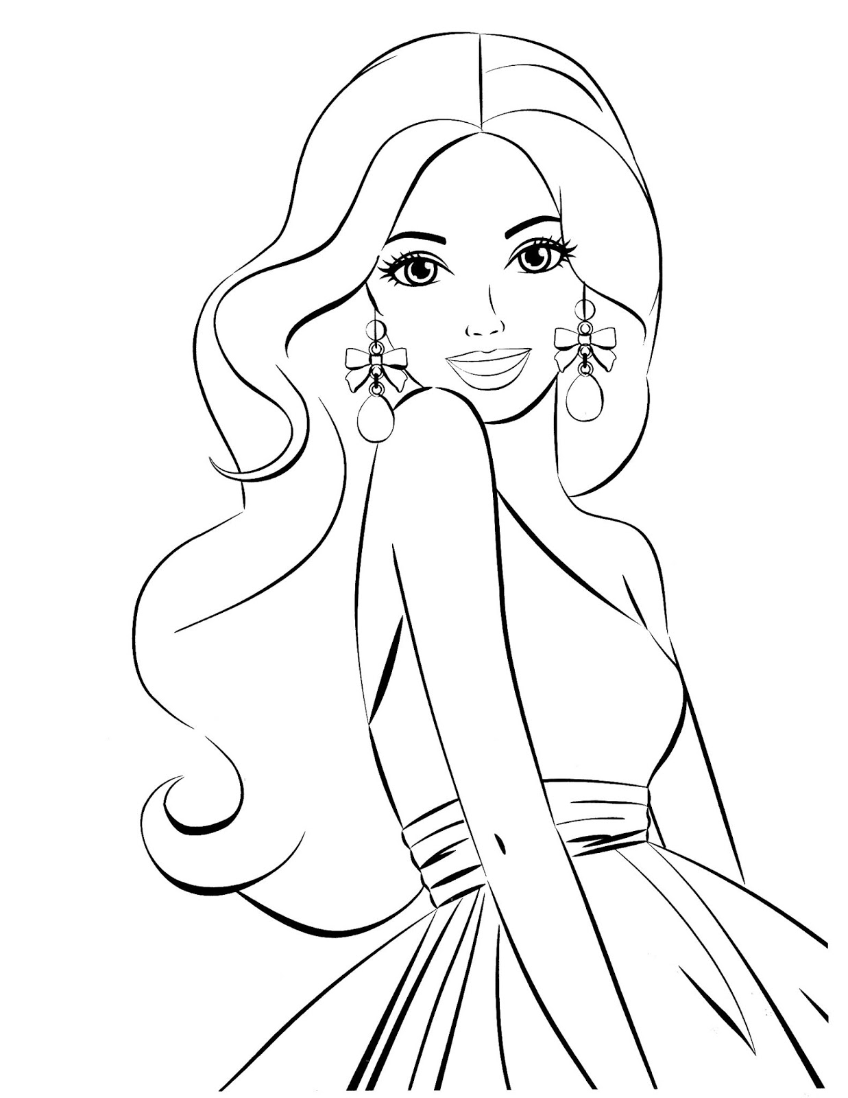 desenho da barbie para colorir