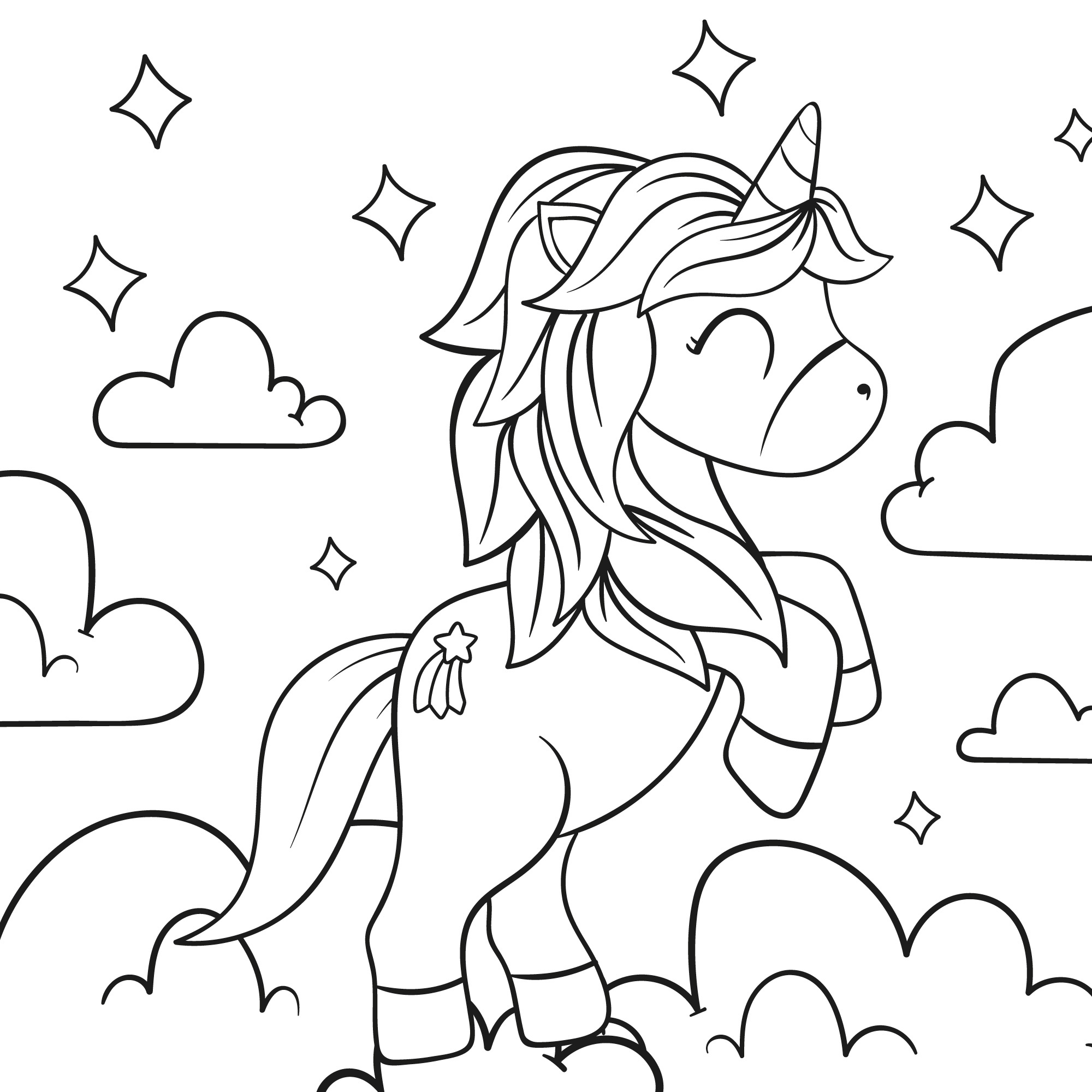 unicornio para colorir