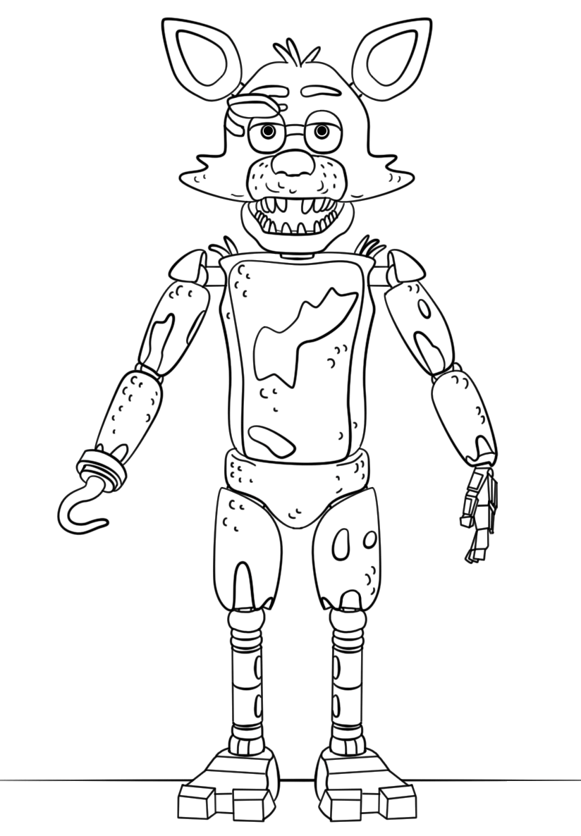 freddy fnaf para colorir