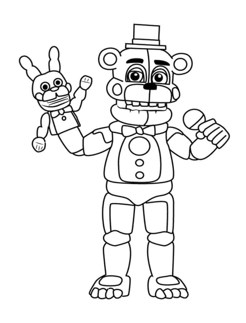 desenhos de fnaf para colorir