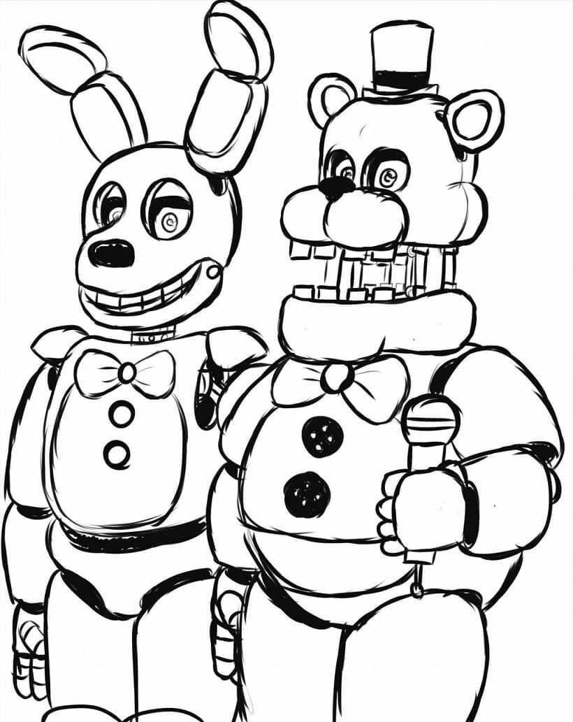 desenhos para colorir fnaf