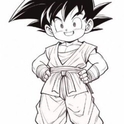 Desenhos de Goku para colorir e imprimir, imagens do goku desenho