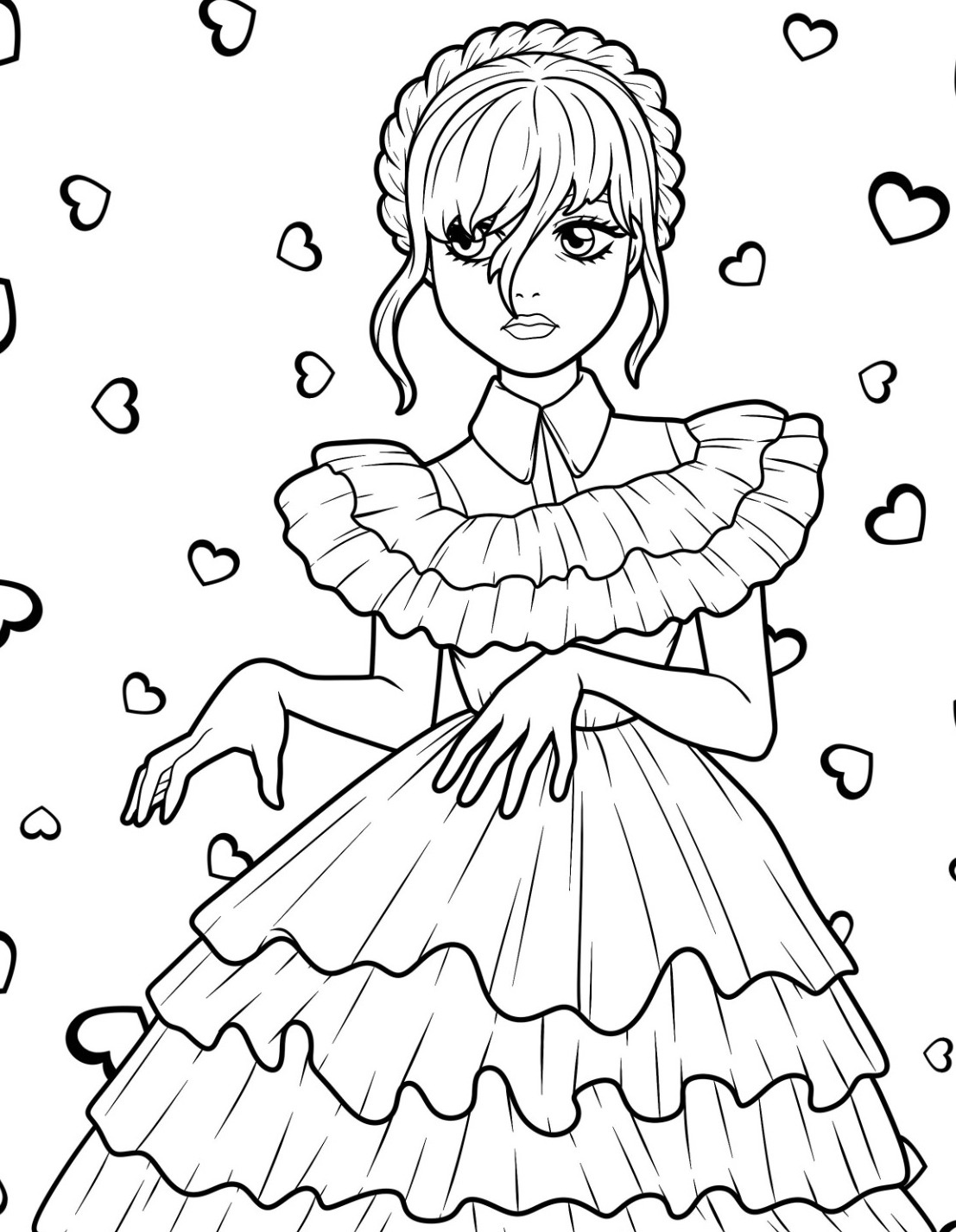 desenho para colorir wandinha