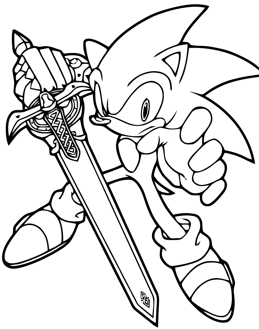 sonic para colorir